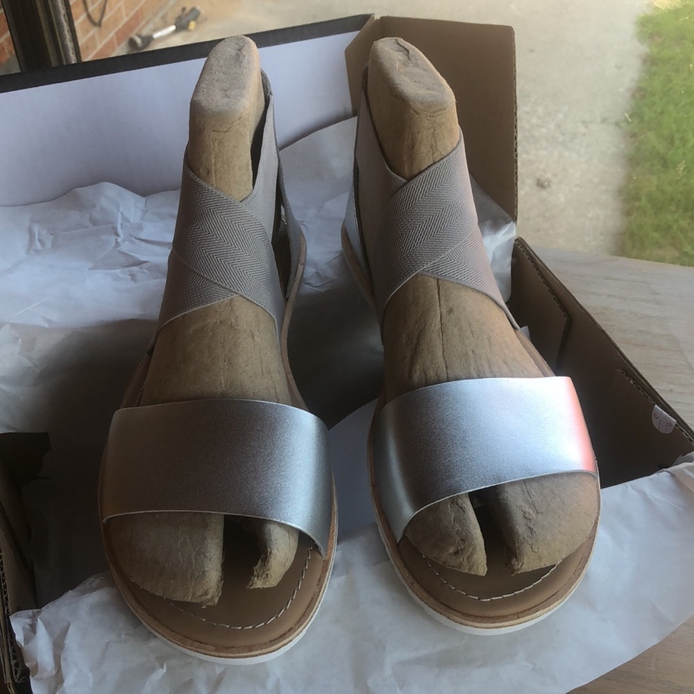 Sorel, Ella Sandal, Silver, size 10.5